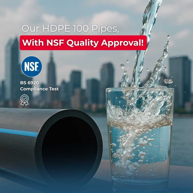 Conductele noastre HDPE 100 au obținut certificarea de calitate NSF!